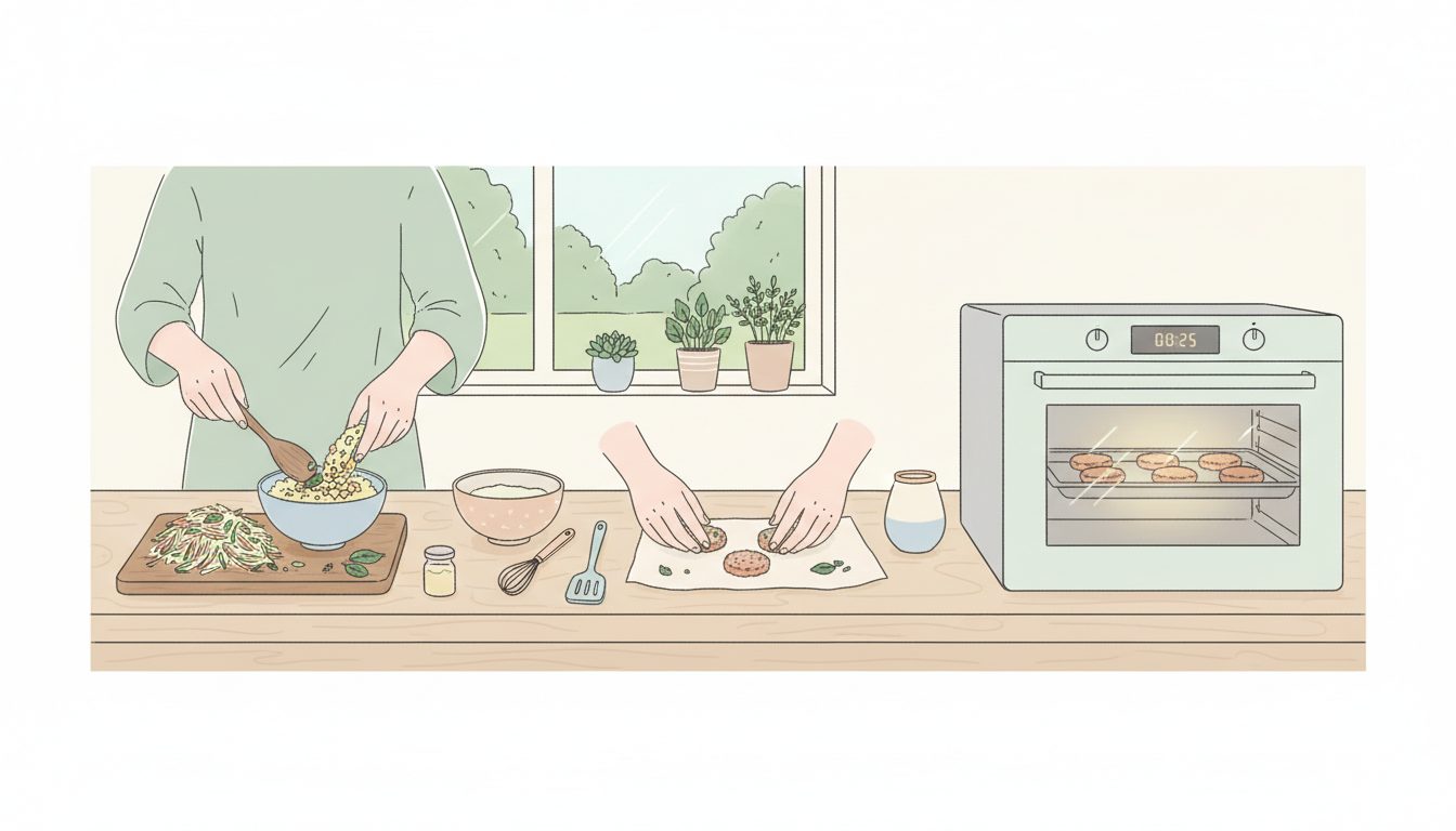 apprenez à préparer facilement des galettes de légumes maison au four, pour un repas sain, savoureux et rapide à réaliser.