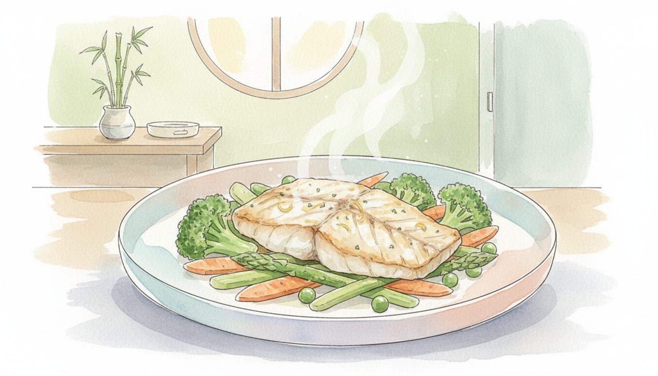 découvrez une recette saine et facile de filet de poisson au four accompagné de légumes vapeur, idéale pour un repas équilibré et savoureux.
