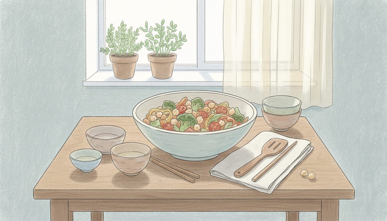 découvrez notre poêlée de légumes de saison et pois chiches, une recette saine, savoureuse et rapide à préparer pour un repas équilibré et gourmand.