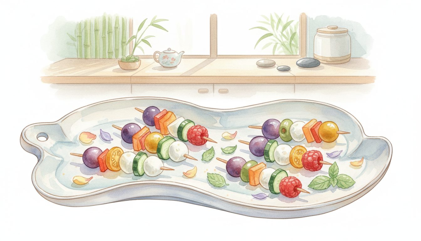 découvrez une recette de brochette healthy à préparer la veille, idéale pour un apéro rapide et savoureux tout en gagnant du temps.