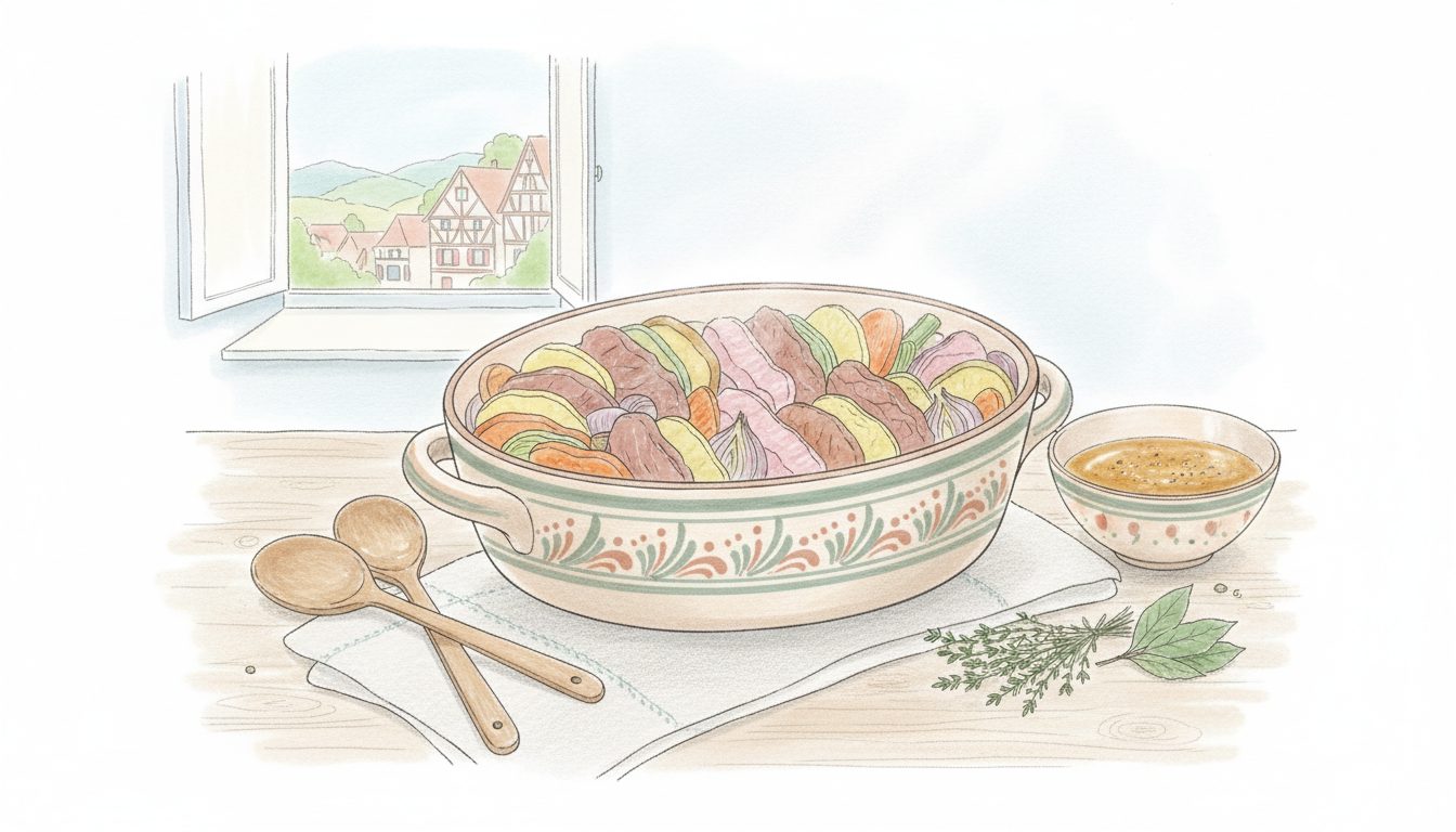 découvrez la recette traditionnelle du baeckeoffe, un plat alsacien authentique et savoureux pour un repas convivial en famille ou entre amis.