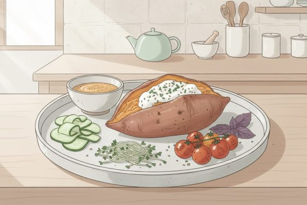 découvrez une recette simple et saine de patate douce au four, idéale pour un repas équilibré et savoureux en toute simplicité.