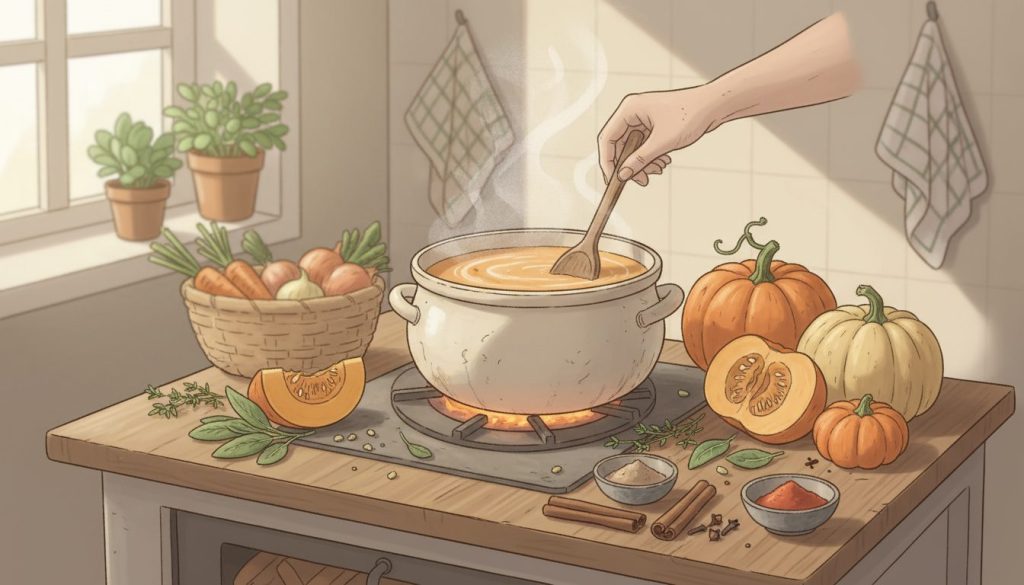découvrez notre recette de grand-mère pour une soupe au potiron savoureuse et réconfortante, parfaite pour réchauffer vos soirées d'automne avec des saveurs traditionnelles.