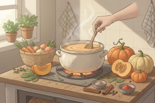 découvrez notre recette de grand-mère pour une soupe au potiron savoureuse et réconfortante, parfaite pour réchauffer vos soirées d'automne avec des saveurs traditionnelles.