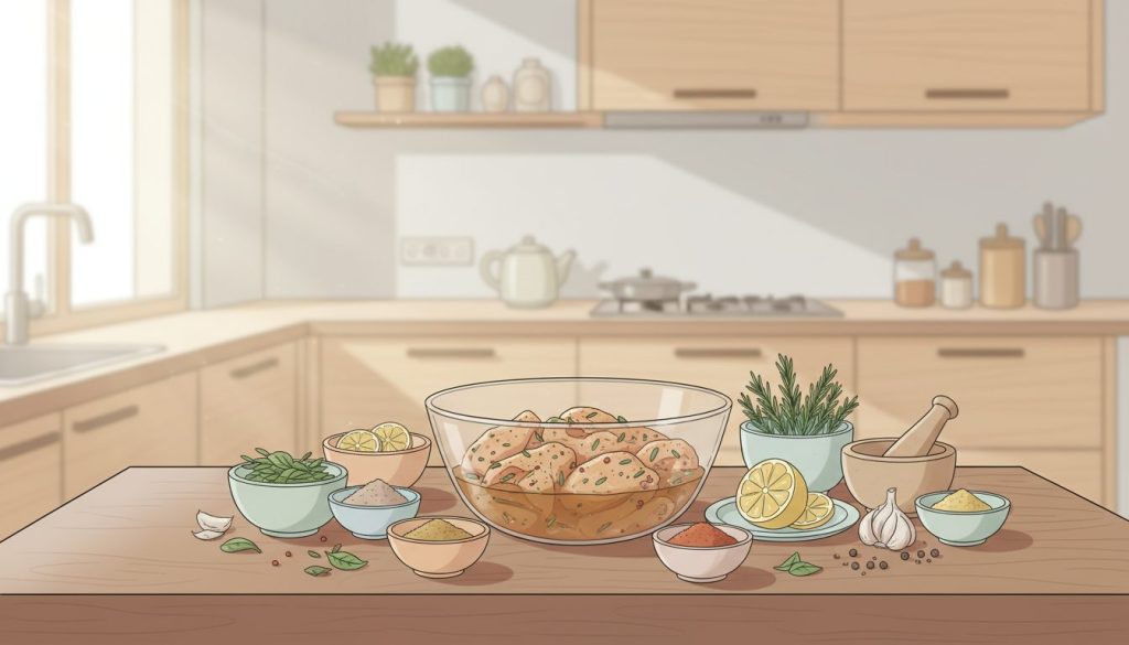 découvrez notre recette de poulet mariné accompagnée d'astuces simples pour préparer un plat savoureux, équilibré et plein de fraîcheur, parfait pour toutes les occasions.