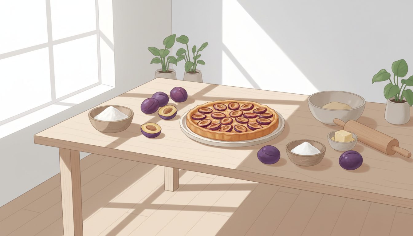 découvrez une recette facile et rapide de tarte aux prunes, parfaite pour un dessert équilibré et savoureux en toute simplicité.