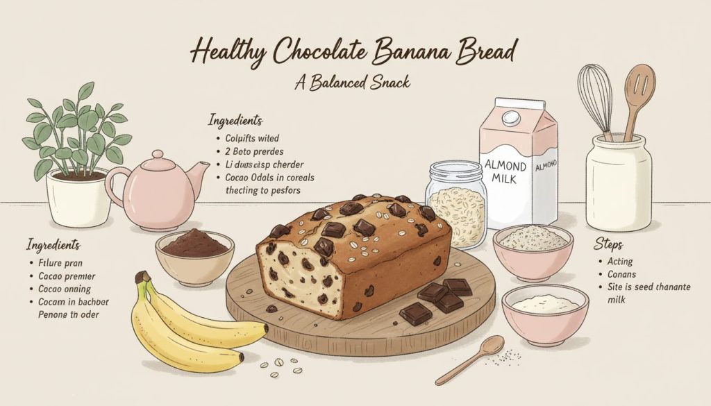 découvrez notre recette healthy de banana bread au chocolat, idéale pour un goûter équilibré et gourmand. facile à préparer, saine et délicieuse, elle ravira petits et grands.