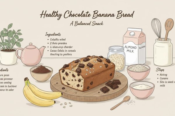 découvrez notre recette healthy de banana bread au chocolat, idéale pour un goûter équilibré et gourmand. facile à préparer, saine et délicieuse, elle ravira petits et grands.
