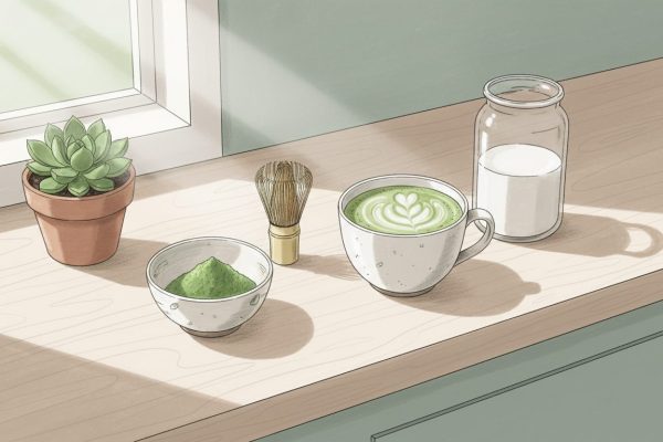 découvrez une recette simple et healthy de matcha latte à préparer facilement chez vous pour un moment de bien-être et de douceur.