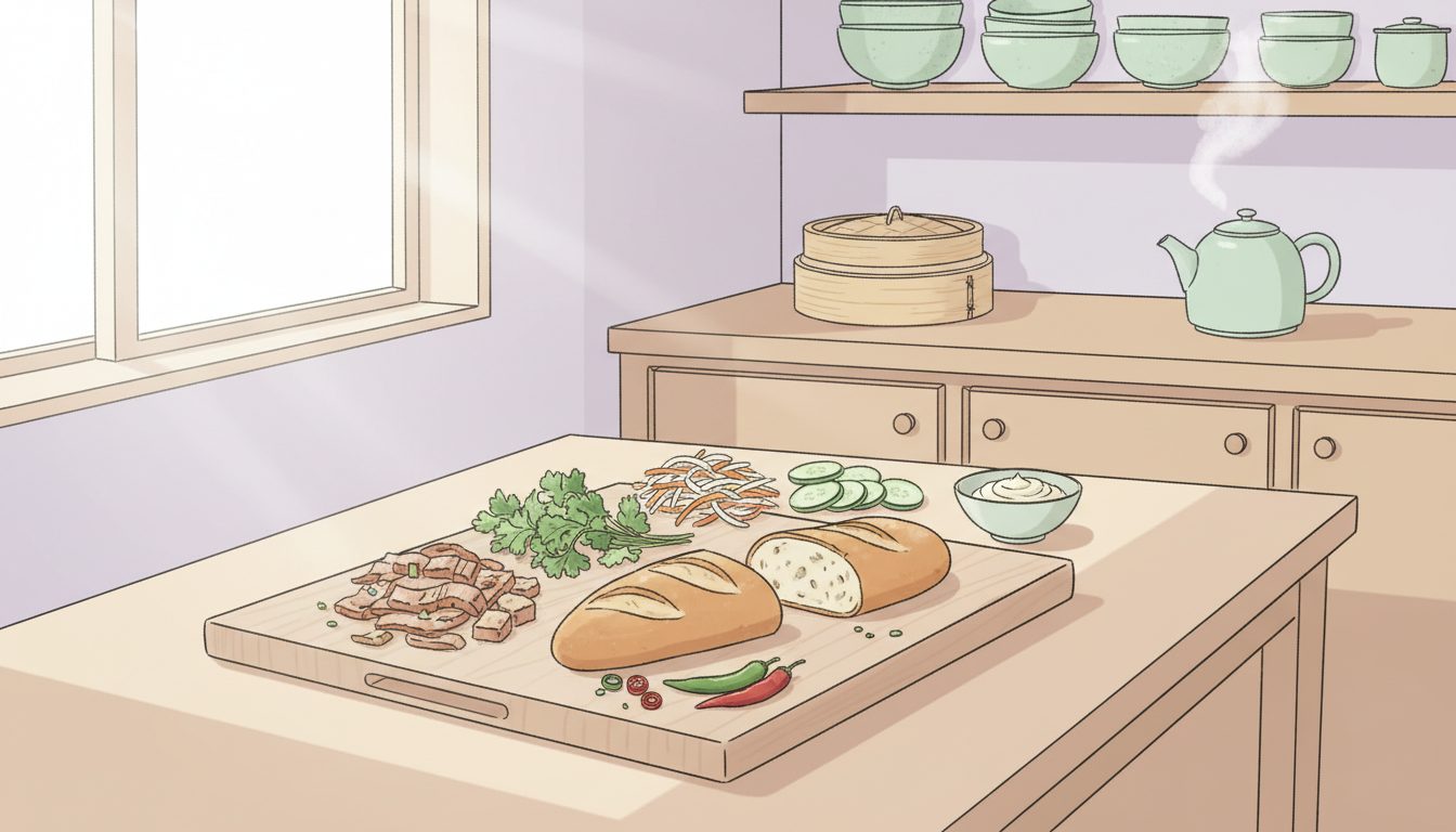 découvrez comment préparer un banh mi équilibré, le sandwich vietnamien délicieux et sain, avec des ingrédients frais et une recette facile à suivre.