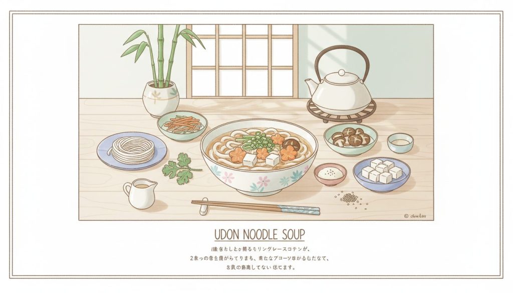 découvrez notre recette simple et authentique de nouilles udon pour préparer un plat japonais équilibré, savoureux et parfait pour toute occasion.