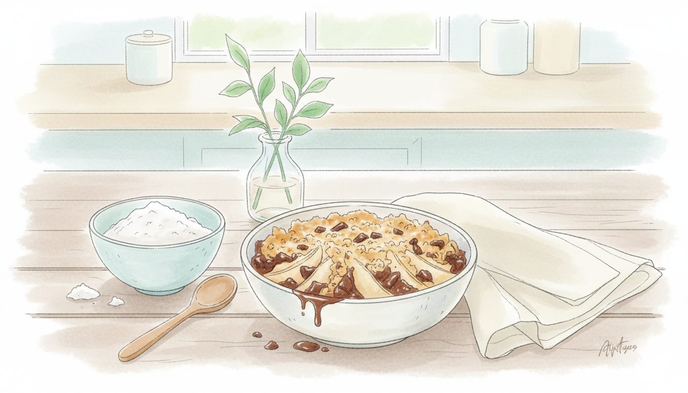 découvrez notre recette facile de crumble poire chocolat, un dessert gourmand et équilibré parfait pour toutes les occasions.