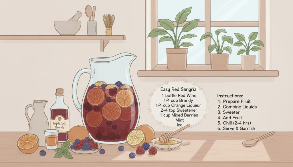 découvrez notre recette facile de sangria rouge, parfaite pour un apéritif réussi entre amis. un mélange rafraîchissant et fruité qui ravira vos papilles.