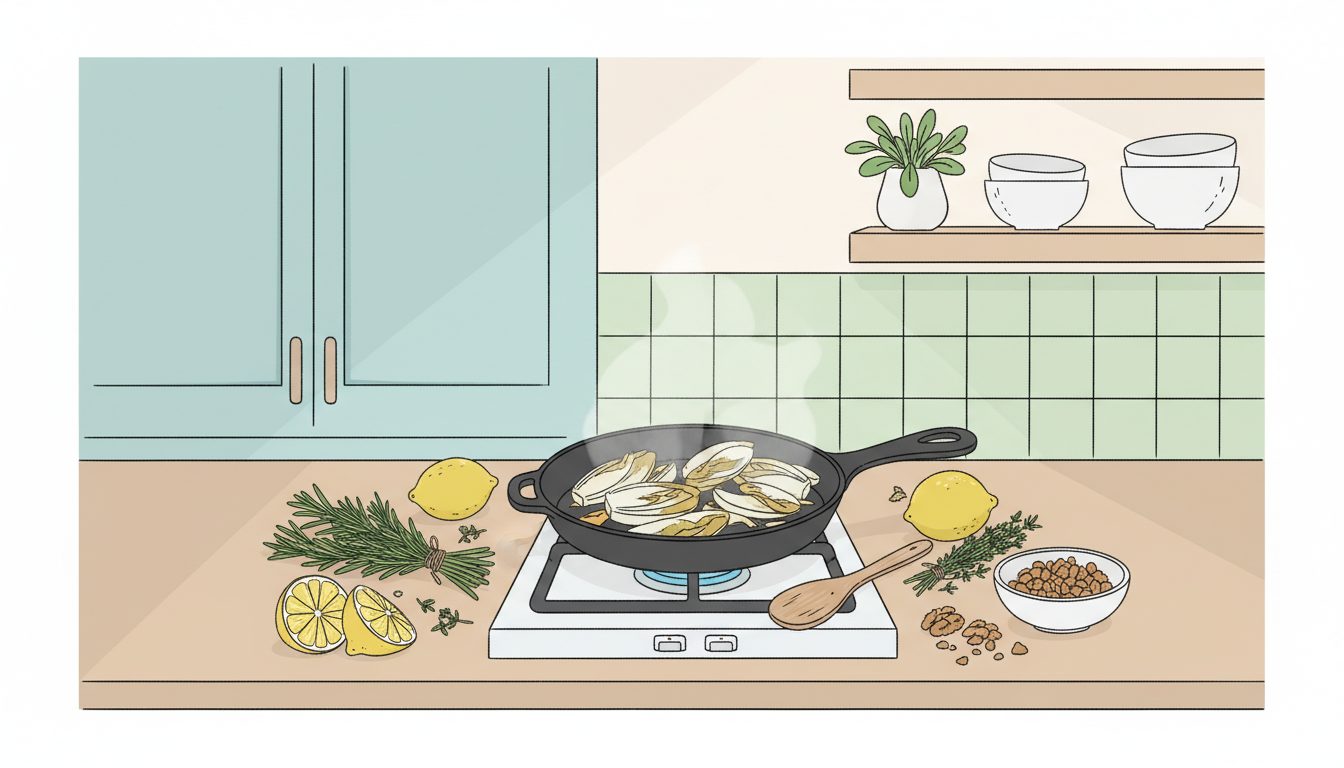 découvrez une recette facile et healthy d’endives à la poêle, parfaite pour un repas équilibré rapide et savoureux.