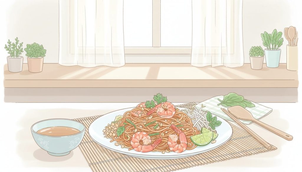 découvrez comment préparer un pad thaï aux crevettes savoureux et équilibré chez vous, grâce à notre recette facile et rapide.