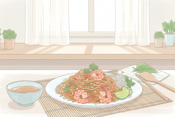 découvrez comment préparer un pad thaï aux crevettes savoureux et équilibré chez vous, grâce à notre recette facile et rapide.