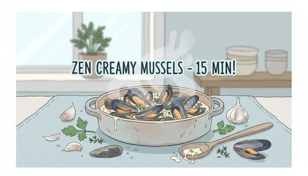 découvrez une recette simple et rapide de moules à la crème pour un repas savoureux et facile à préparer en quelques minutes.