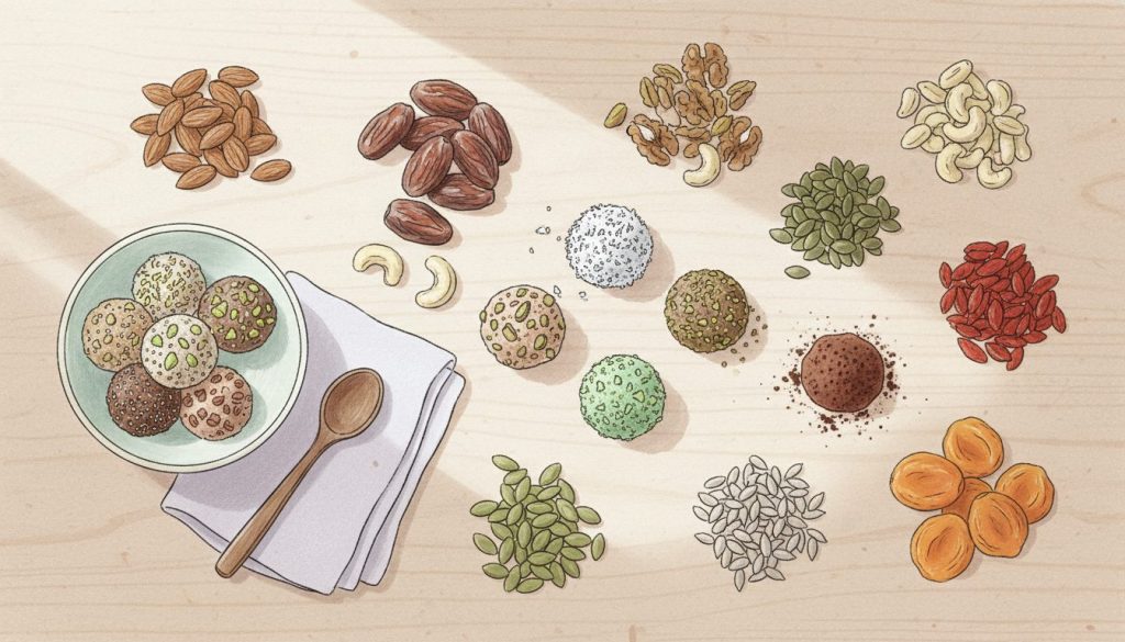 découvrez notre recette facile d'energy balls pour préparer des encas healthy, nutritifs et savoureux, parfaits pour booster votre énergie à tout moment de la journée.